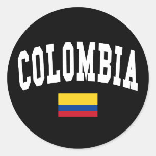 Pegatina Redonda Estilo Colombia