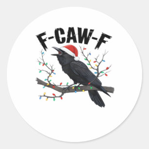 Pegatina Redonda Estilo creativo casual esencial F Caw F