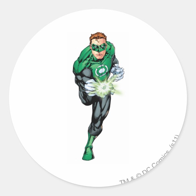 Pegatina Redonda Estilo de cómic - En ejecución (Anverso)