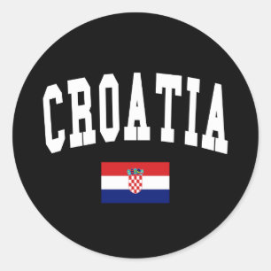 Pegatina Redonda Estilo de Croacia