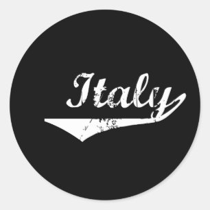 Pegatina Redonda Estilo de la revolución en Italia