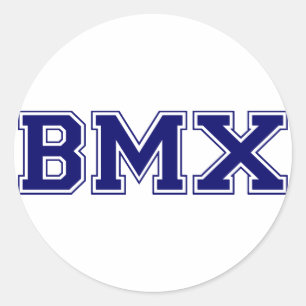 Pegatina Redonda Estilo de la universidad de BMX