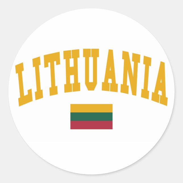 Pegatina Redonda Estilo de Lituania (Anverso)