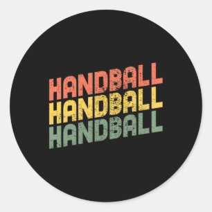 Pegatina Redonda Estilo de vintage de regalo de balonmano