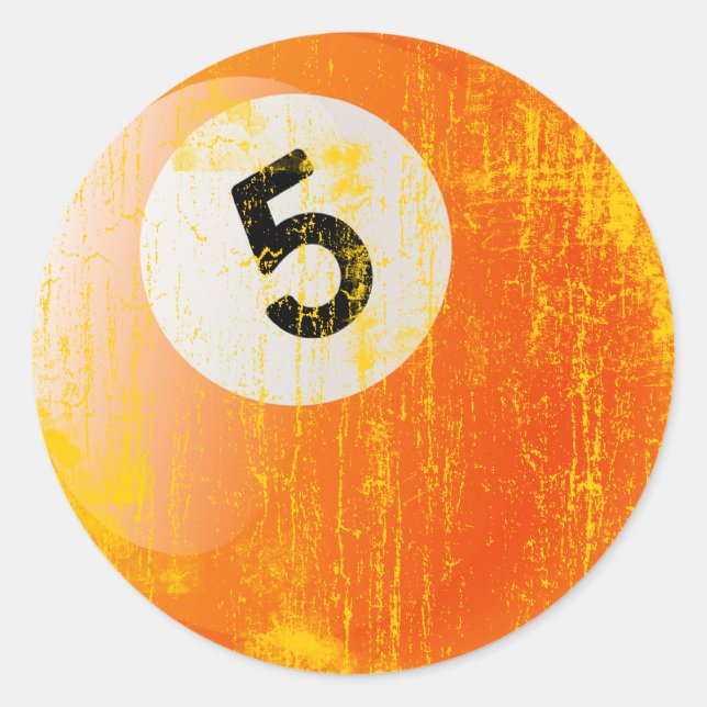 PEGATINA REDONDA ESTILO EROSIONADO Y ENVEJECIDO DE LA BOLA DE (Anverso)