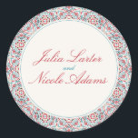 Pegatina Redonda Estilo geométrico parquear Boda metálico de cobre<br><div class="desc">Hermosa Invitación para celebrar ocasiones especiales y festivales viene con invitación digital y electrónica según su petición. Nos encantaría replicar nuestros diseños para hacer múltiples productos como tarjetas rsvp,  sobres de etiquetas y más. La personalización está disponible para imprimirla en info@shamaurcreatif@gmail.com. Espero con ganas a saber de ti :)</div>