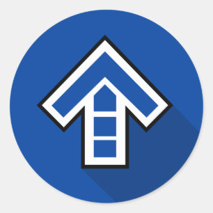 Pegatina Redonda Estilo plano de flecha de baile