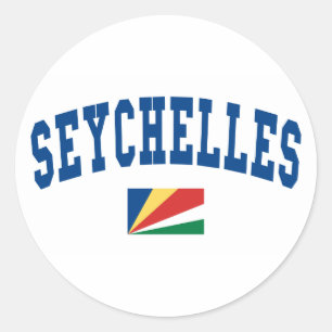Pegatina Redonda Estilo Seychelles
