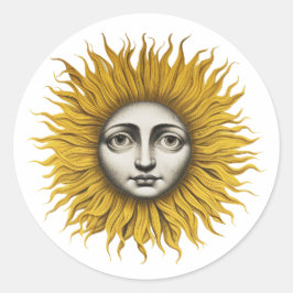 Pegatina Redonda Estilo Sun Fornasetti