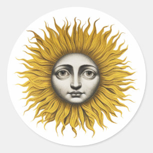 Pegatina Redonda Estilo Sun Fornasetti