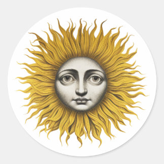 Pegatina Redonda Estilo Sun Fornasetti