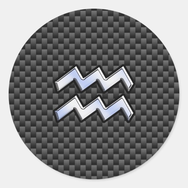 Pegatina Redonda Estilos cromados de fibra de carbono del Rótulo Zo (Anverso)