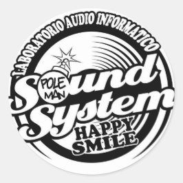 Pegatina Redonda Estilos de sonrisa