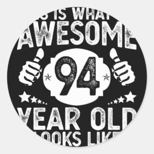 Pegatina Redonda Esto Es Con Un Asombroso 94 Parece Como El 94