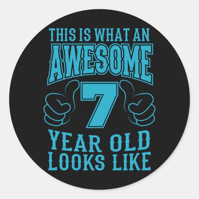 PEGATINA REDONDA ESTO ES LO INCREÍBLE DE 7 AÑOS, 7 AÑOS (Anverso)