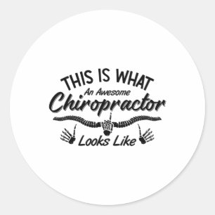 Pegatina Redonda Esto Es Lo Que Una Espina Chiropráctico Increíble