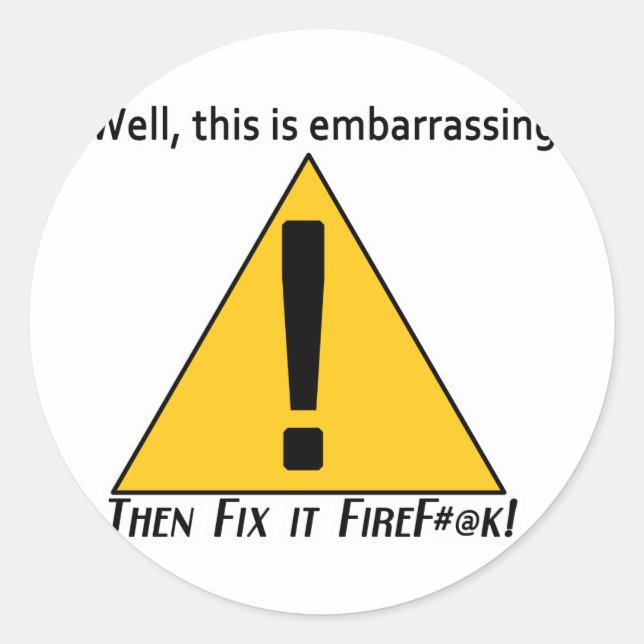 Pegatina Redonda Esto es vergonzoso 2 (Anverso)