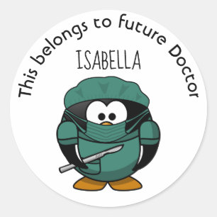 Pegatina Redonda Esto pertenece al futuro Médica