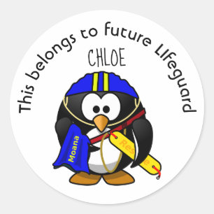 Pegatina Redonda Esto pertenece al futuro Salvavidas