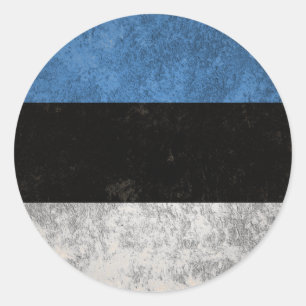 Pegatina Redonda Estonia