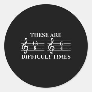 Pegatina Redonda Estos Son Regalos Para Amantes De La Música Hombre