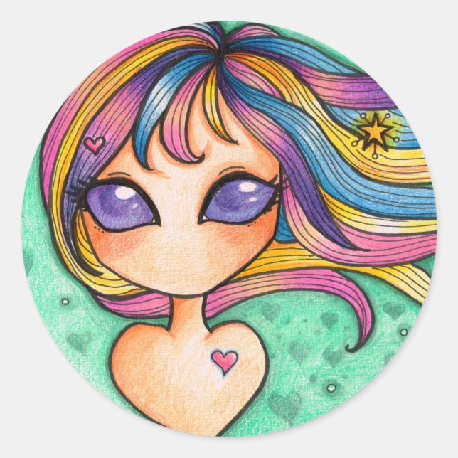 Pegatina Redonda Estos sueños (Anverso)