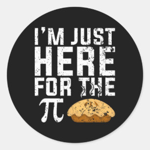 Pegatina Redonda Estoy Acá Por El Pie Math
