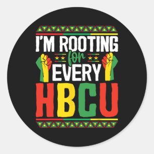 Pegatina Redonda Estoy alentando cada mes de historia negra hbcu St