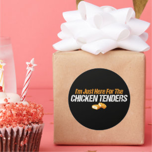 Pegatina Redonda Estoy aquí por el amante de las ofertas de pollo