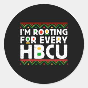 Pegatina Redonda Estoy buscando a cada negro hbcu histórico