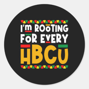 Pegatina Redonda Estoy buscando a cada negro hbcu histórico
