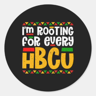Pegatina Redonda Estoy buscando a cada negro hbcu histórico