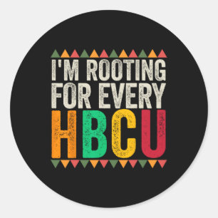 Pegatina Redonda Estoy buscando a todos los egresados de Hbcu
