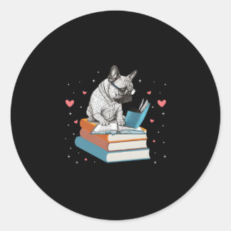 Pegatina Redonda Estoy Con El Gusano Prohibido De Leer Libros