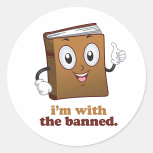 Pegatina Redonda Estoy con el prohibido