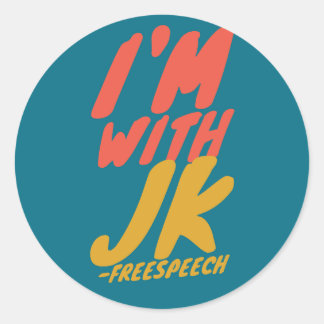 Pegatina Redonda estoy con jk