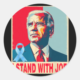 Pegatina Redonda Estoy Con Joe Biden