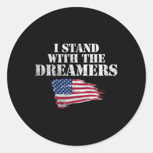 Pegatina Redonda ¡Estoy Con Los Soñadores! Pro-daca Pro-dreamer