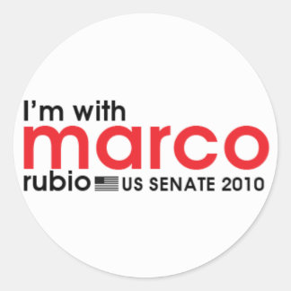Pegatina Redonda Estoy con Marco