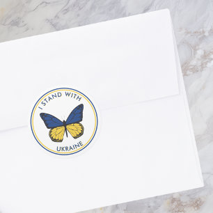 Pegatina Redonda Estoy De Acuerdo Con El Diseño De Mariposa Editabl