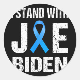 Pegatina Redonda Estoy De Acuerdo Con Joe Biden2