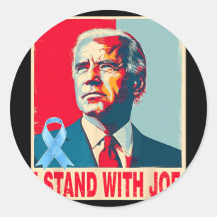 Pegatina Redonda Estoy De Acuerdo Con Joe Support Biden Prostate Ca