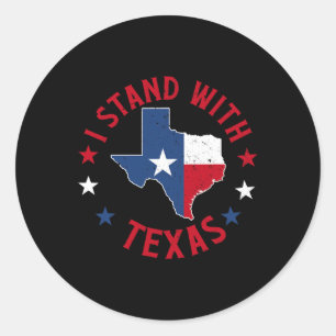 Pegatina Redonda Estoy De Acuerdo Con Texas
