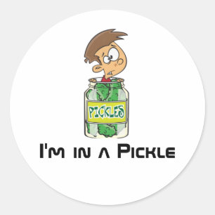 Pegatina Redonda Estoy en una Pickle