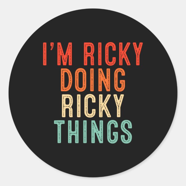 Pegatina Redonda Estoy haciendo Navidades de regalos divertidos de  (Anverso)