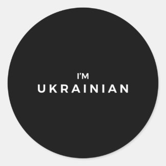 Pegatina Redonda Estoy Orgulloso De Que Soy De Ucrania Apoyando A N