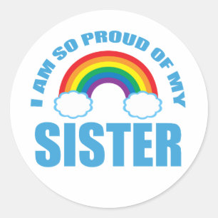 Pegatina Redonda Estoy tan orgulloso del orgullo gay arcoiris de mi