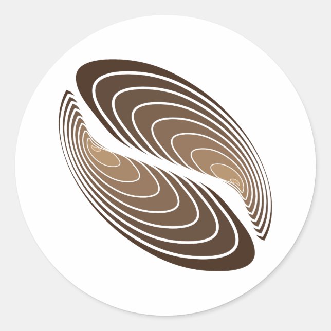 Pegatina Redonda estrato de frijol (Anverso)