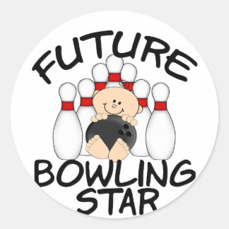 Pegatina Redonda Estrella de bolos del Futuro