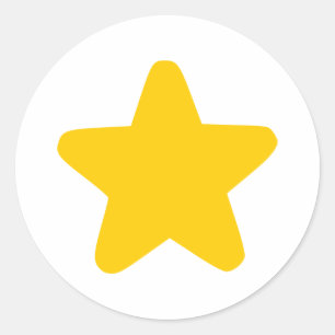 Pegatina Redonda Estrella de color